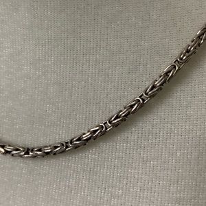 18 inch Byzantine chain, silver